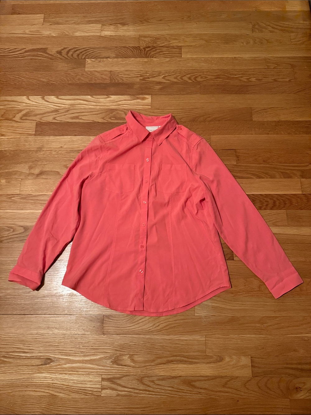 Chico's Coral Button-Down Shirt